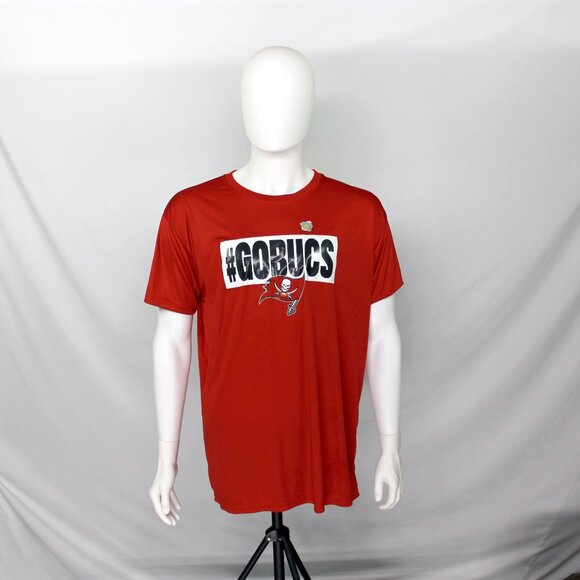 Tampa Bay Buccaneers T Shirt Red New Without Tags Go Bucs Logo Size XL - Picture 1 of 11
